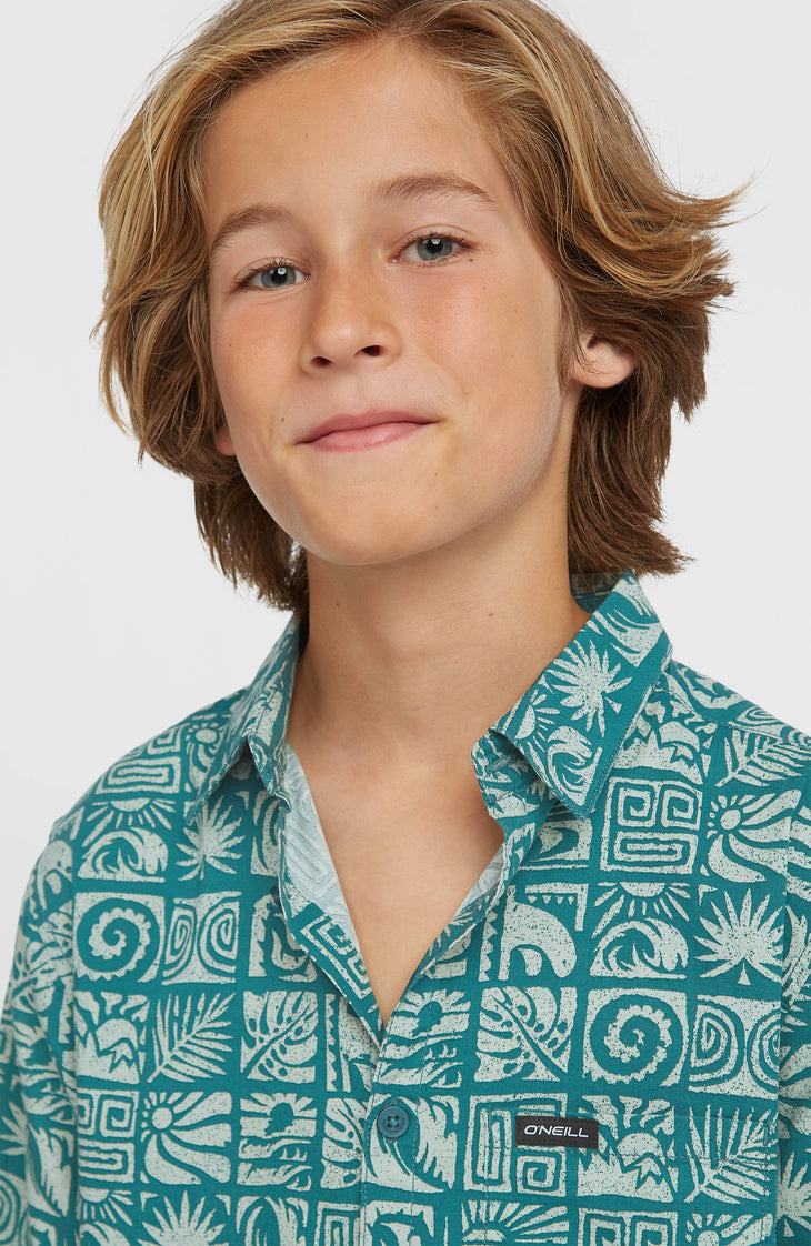 Print Shirt | Blue Bricks