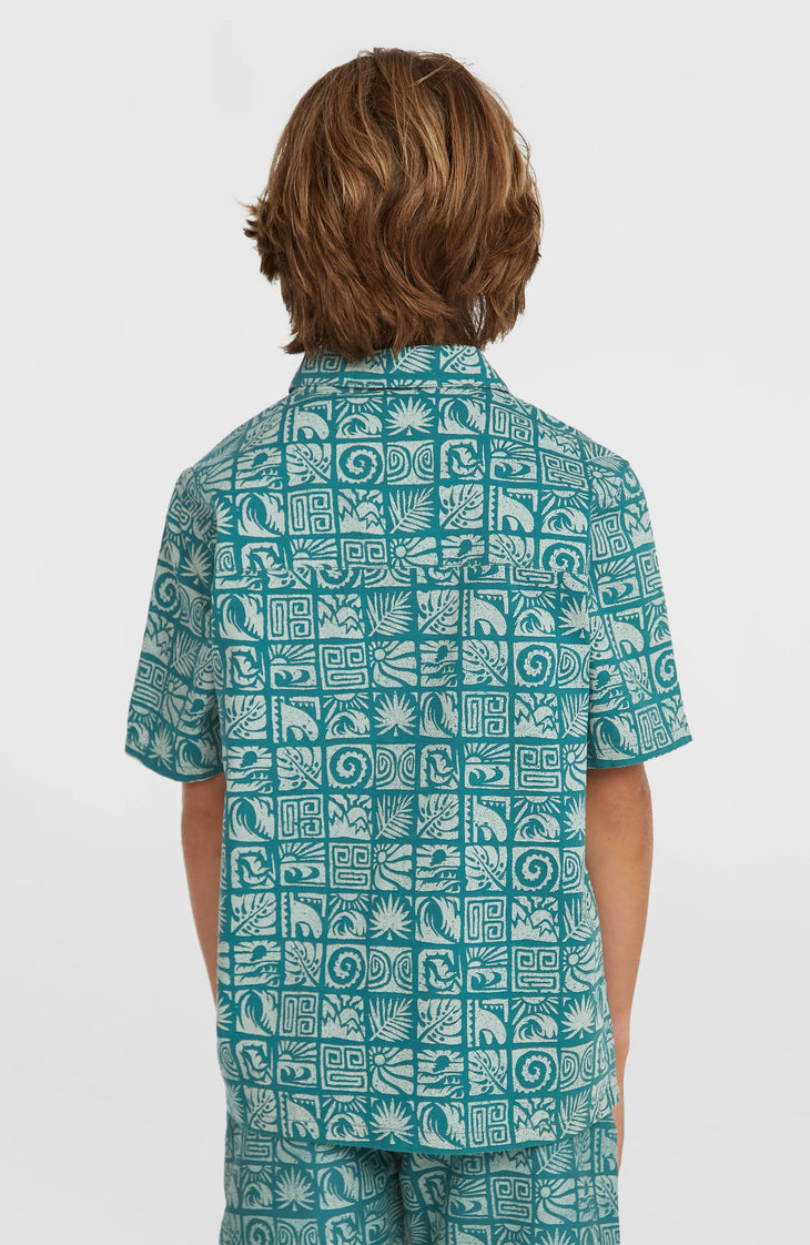 Print Shirt | Blue Bricks
