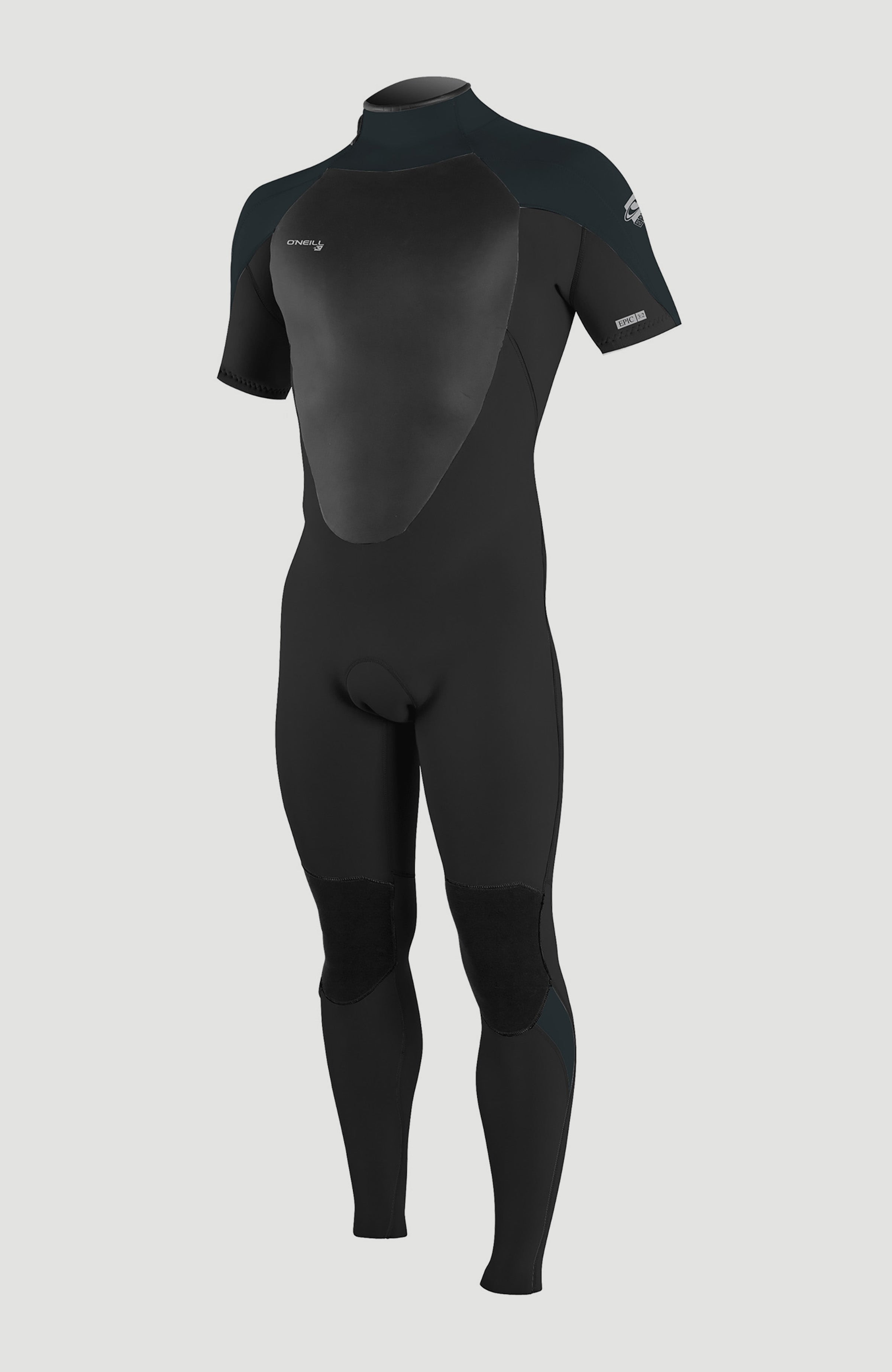 Epic 3/2mm Back Zip Shortsleeve Full Wetsuit Men | BLACK/GUN METAL