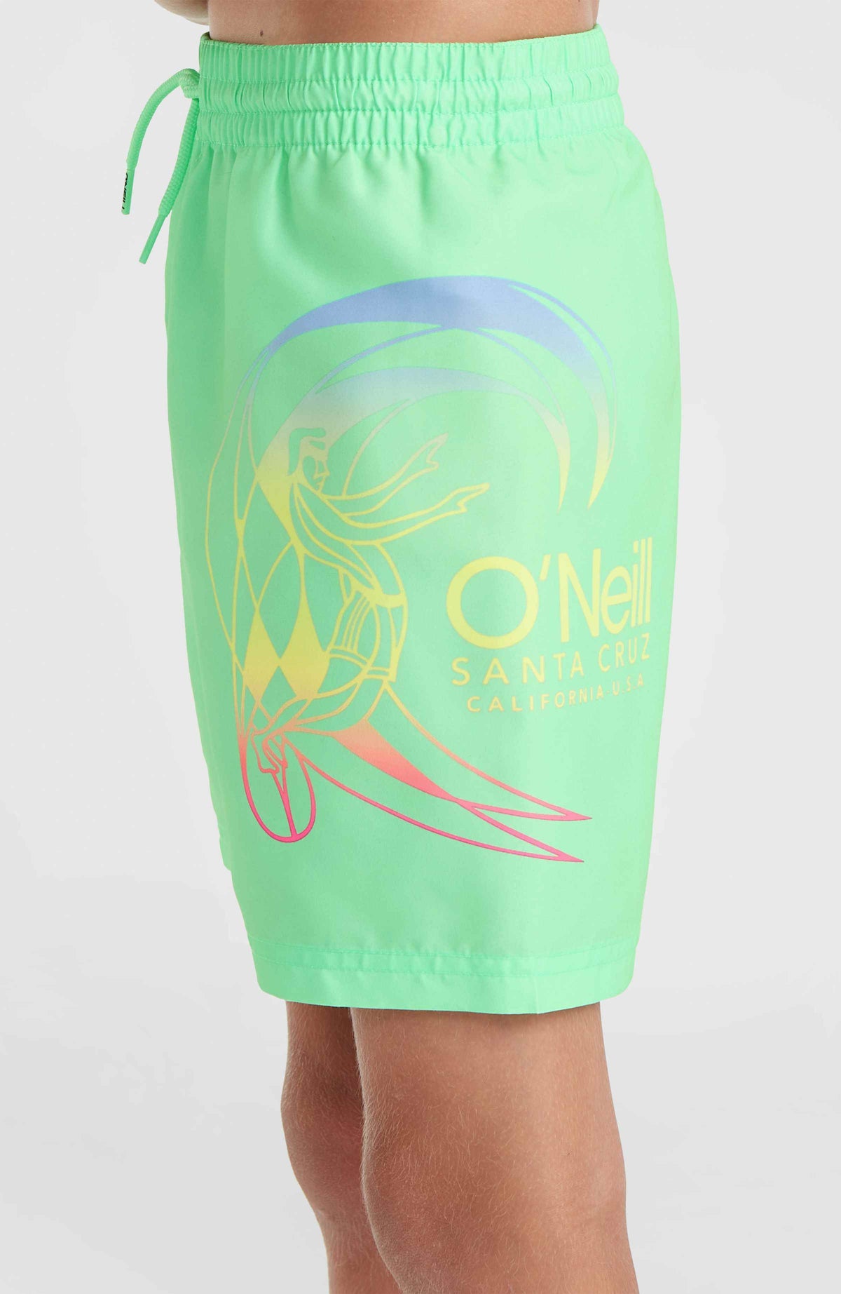 Circle Surfer 14'' Swim Shorts | Neon Green Circle Surfer Gradient Panel