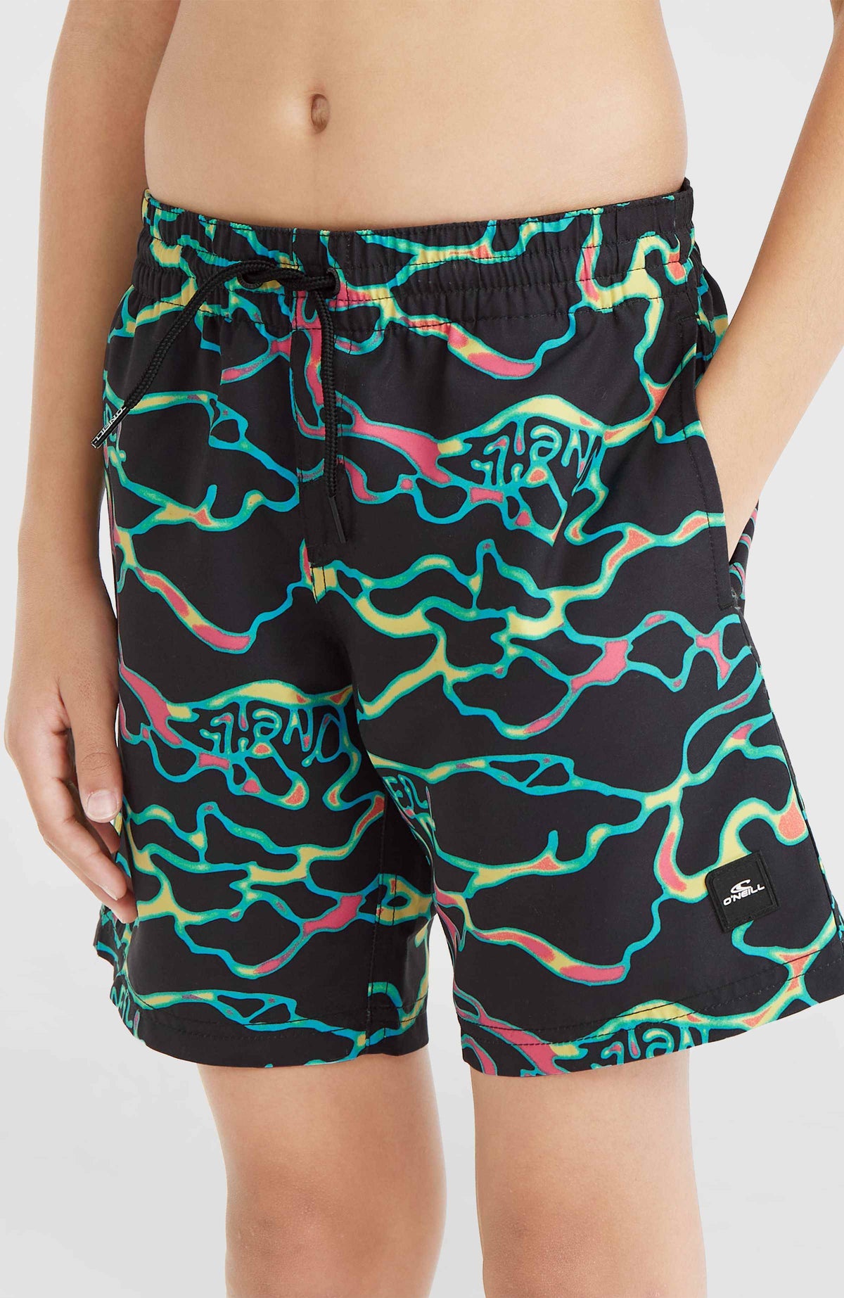 Jack O'Neill Cali Crazy 14'' Swim Shorts | Black Ocean View