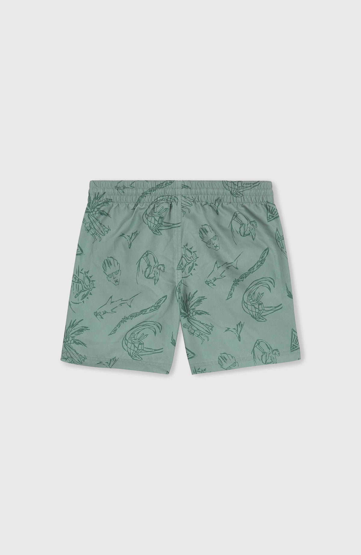 Mix and Match Cali Print 13'' Swim Shorts | Green Vintage Surfer