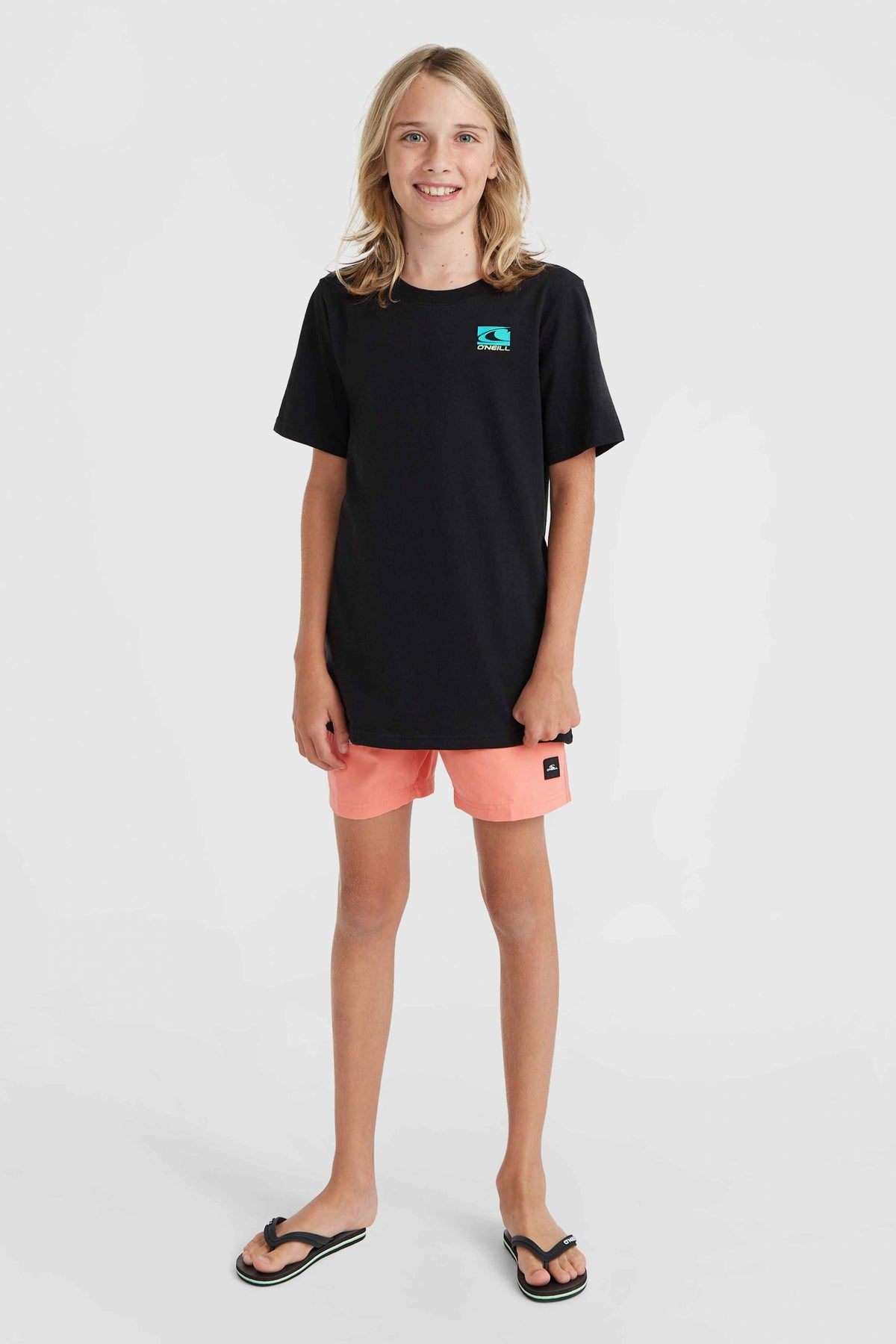 Mix and Match Cali Block 13'' Swim Shorts | Black/White Tonal Tropicana