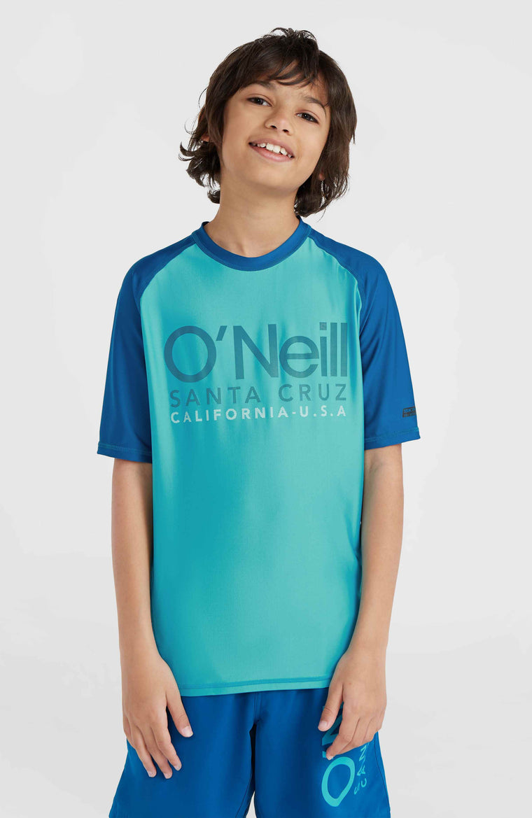 Essentials Cali Short Sleeve Skin | Neon Blue Essentials Cali Short Sleeve Skin | Neon Blue