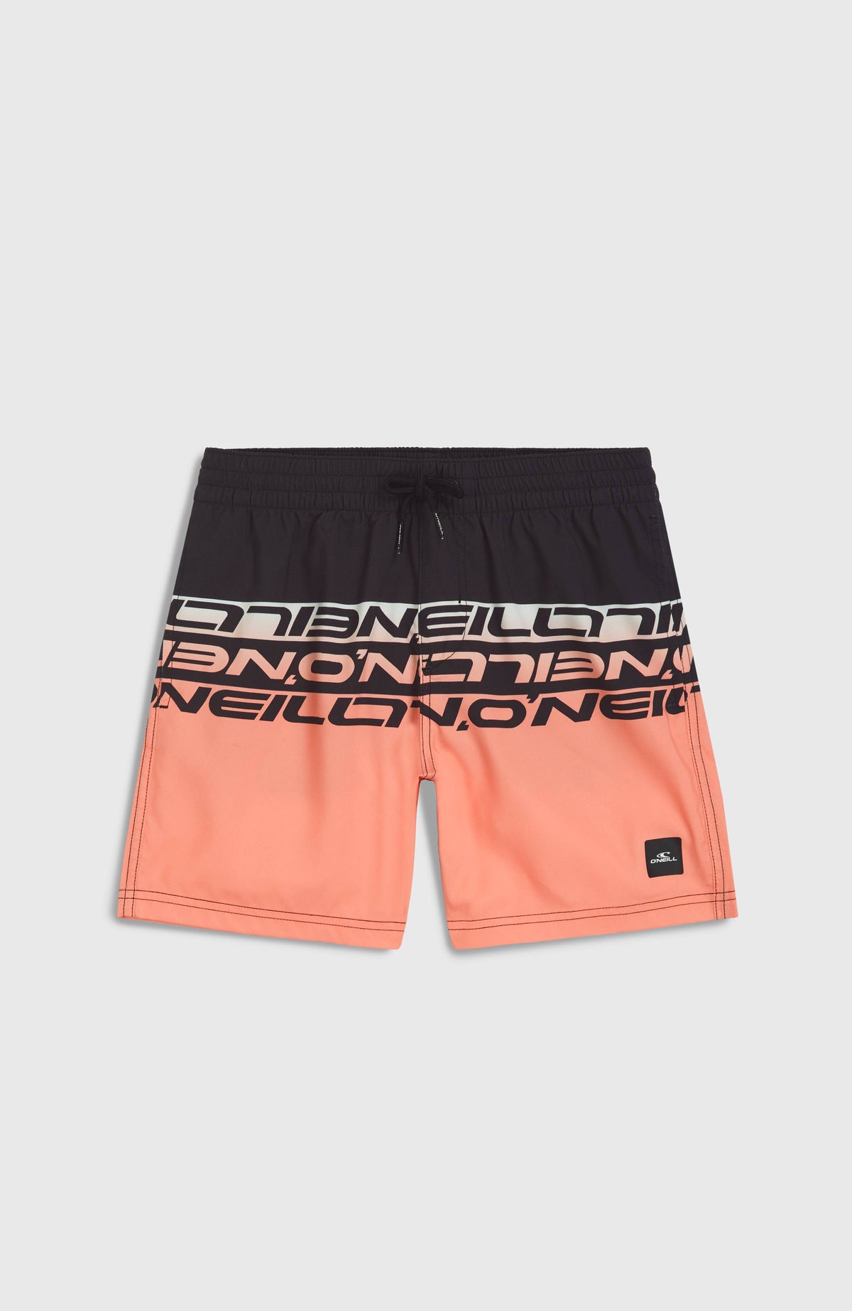 Cali Stripe 14'' Swim Shorts | Coral Upside Down