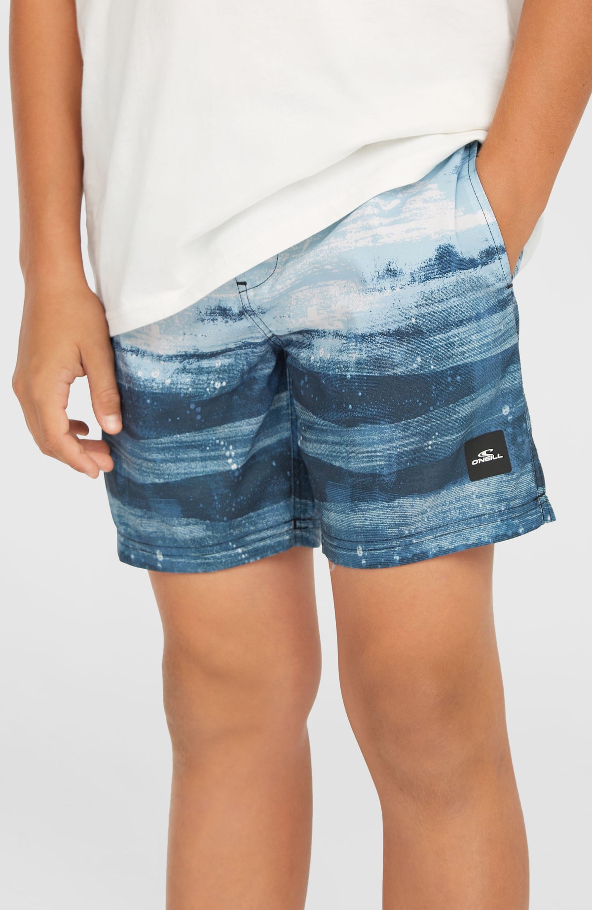 Cali Gradient 14'' Swim Shorts | Blue Melted Stripe Boys