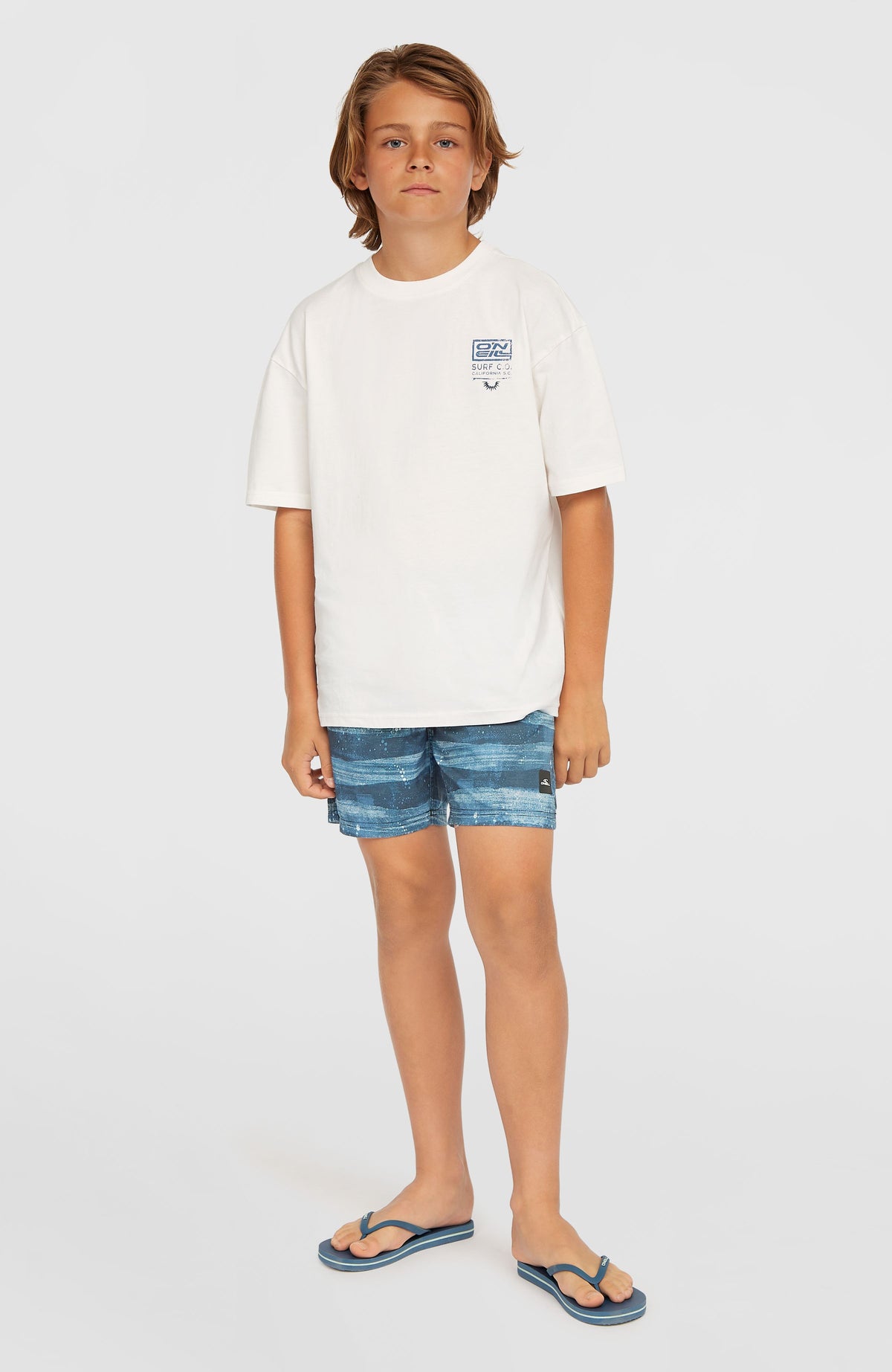 Cali Gradient 14'' Swim Shorts | Blue Melted Stripe Boys