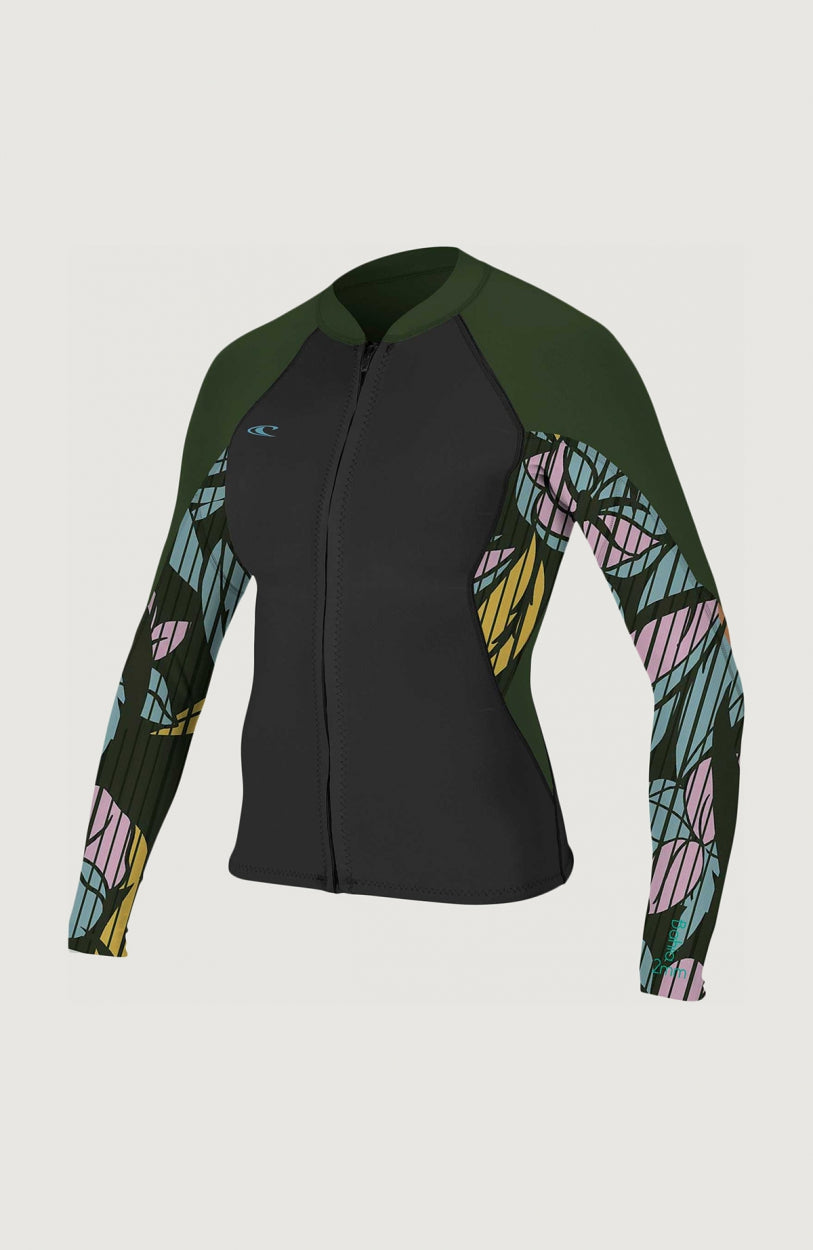 Bahia 1/0.5mm Full Zip Neoprene Jacket | Black