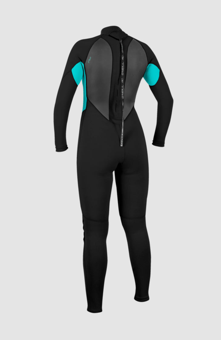 Reactor-2 3/2 Back Zip Full Wetsuit | BLK/LTAQUA