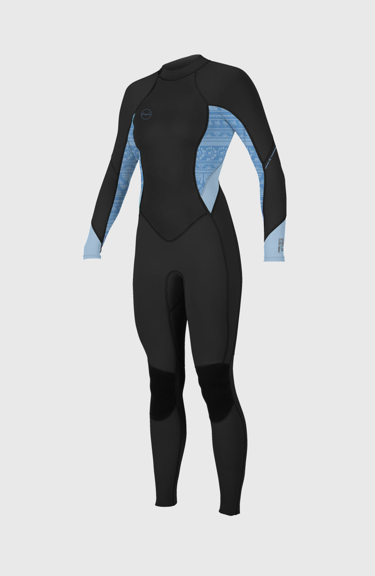 Bahia 3/2mm Back Zip Full Wetsuit | BLACK/SURFABSTRACT/CHAMBRAYBLU