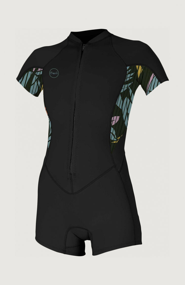 Bahia 2/1mm Front Zip Shortsleeve Spring Wetsuit | BL Black