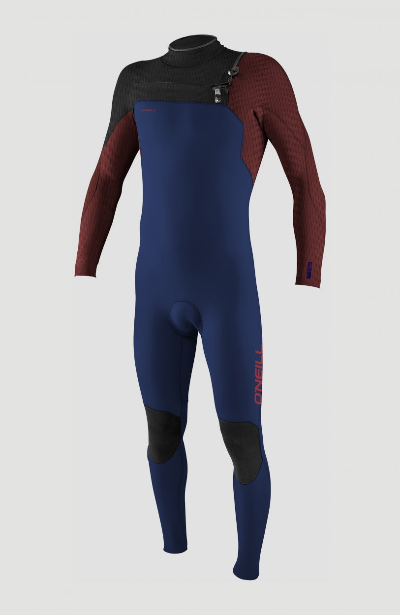 Hyperfreak Plus 4/3mm Chest Zip Full Wetsuit | NAVY/BLOODSHOT/BLACK