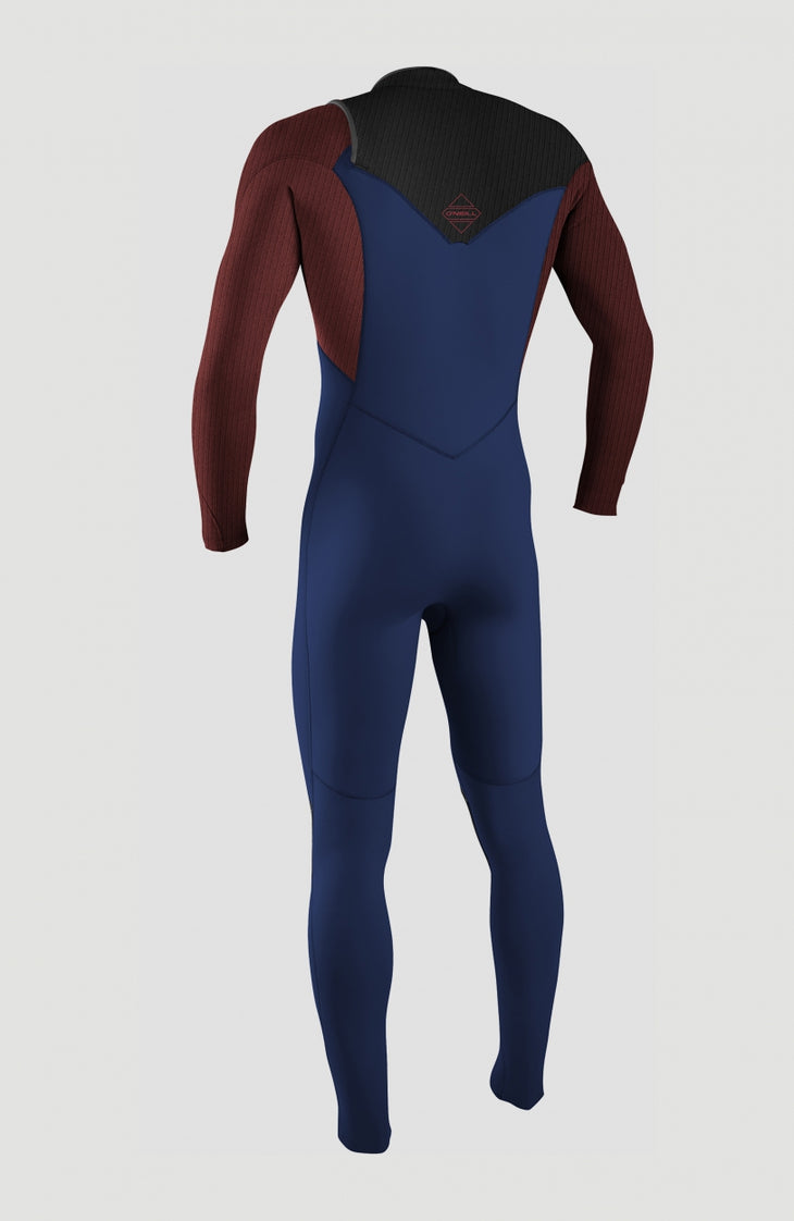 Hyperfreak Plus 4/3mm Chest Zip Full Wetsuit | NAVY/BLOODSHOT/BLACK