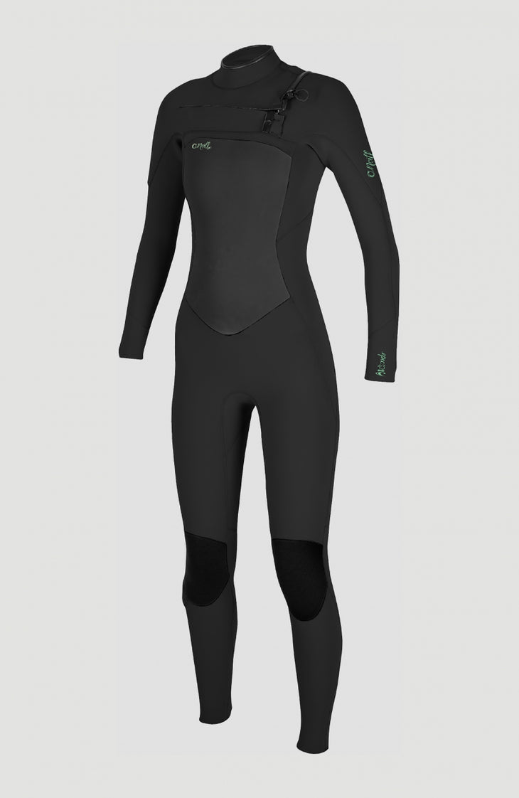 Epic 4/3mm Chest Zip Full Wetsuit | BLACK/BLACK