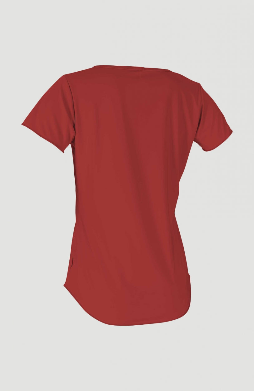 Graphic Scoop-Neck UV Shirt | Red