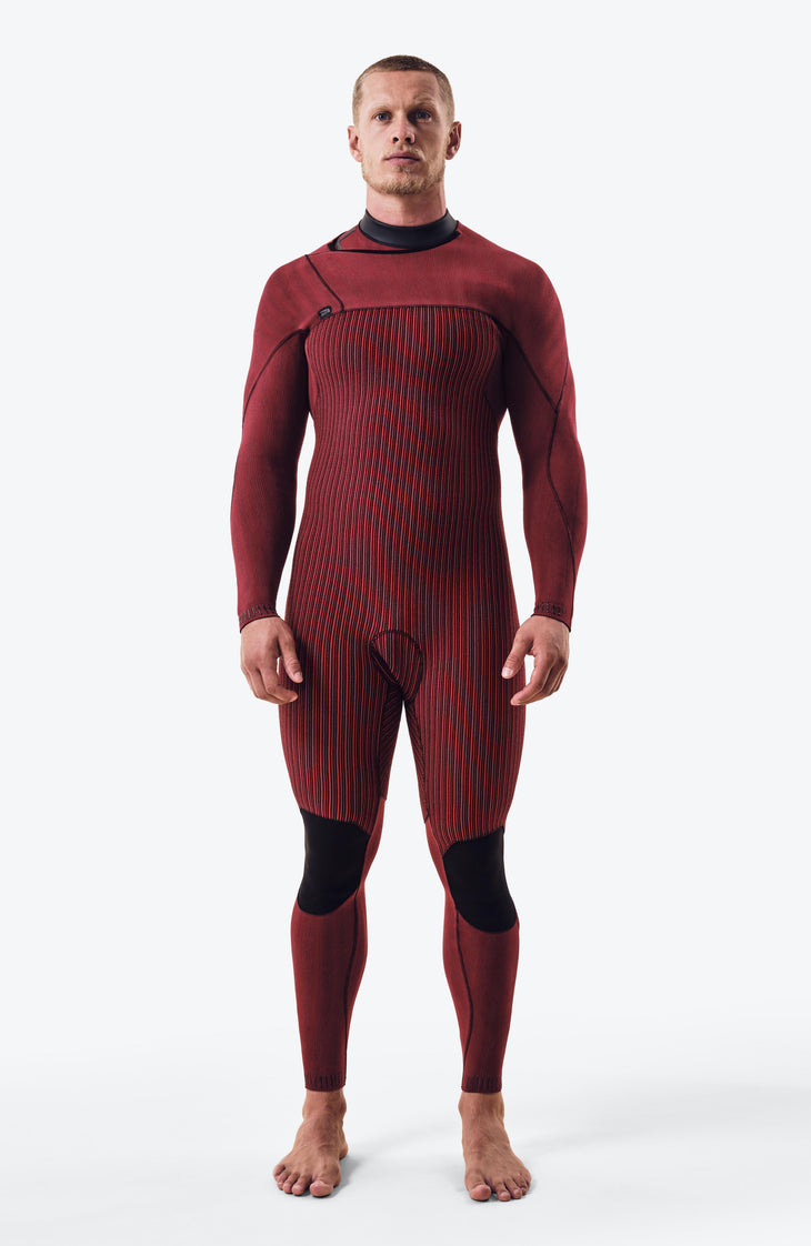 Hyperfreak Fire 4/3mm Chest Zip Full Wetsuit | BLACK/DARK RED