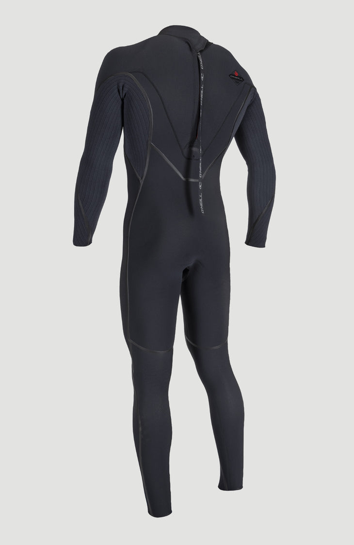 Hyperfreak Fire 3/2mm+ Back Zip Full Wetsuit | BLACK/BLACK
