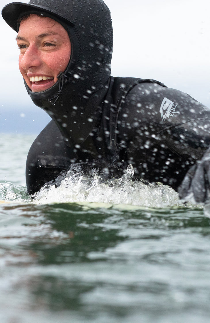 Epic 6/4 Chest Zip Wetsuit with Hood | A05 BLK/BLK/BLK