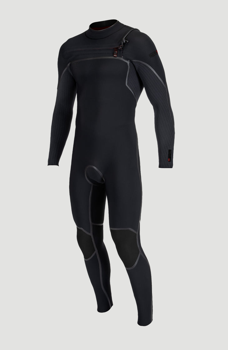 Hyperfreak Fire 4/3mm+ Chest Zip Full Wetsuit | BLACK/BLACK