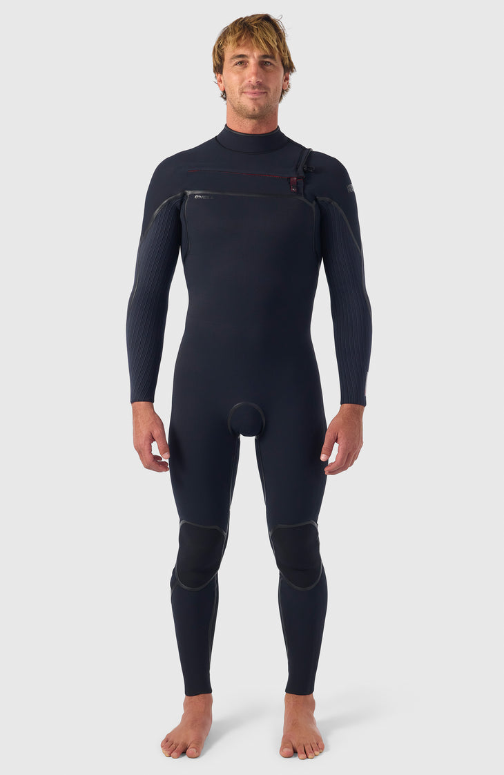 Hyperfreak Fire 4/3mm+ Chest Zip Full Wetsuit | BLACK/BLACK