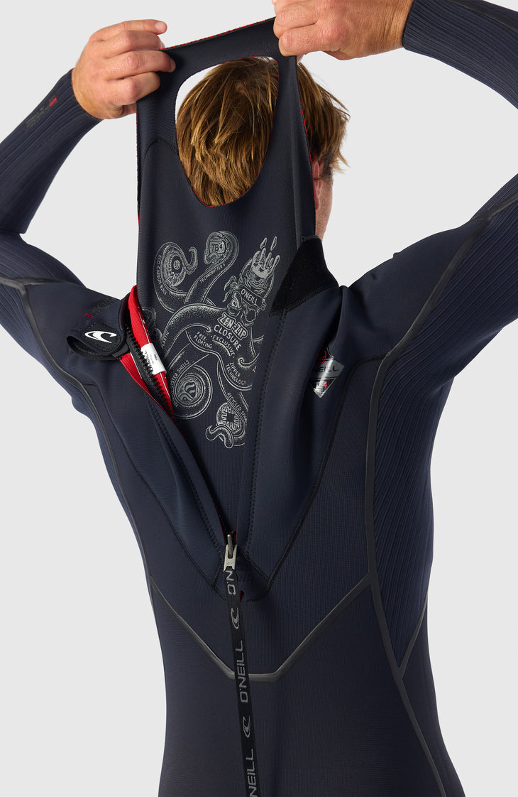 Hyperfreak Fire 5/4mm+ Back Zip Full Wetsuit | BLACK/BLACK