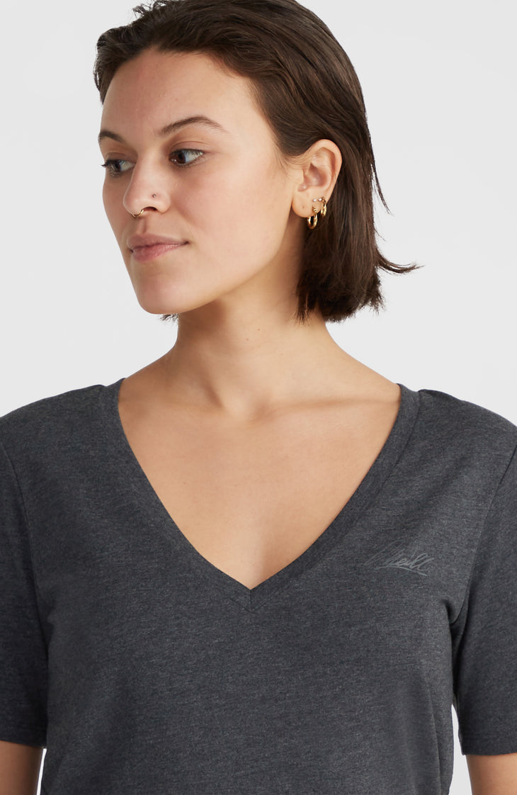 Essentials V-Neck T-Shirt | Black Out