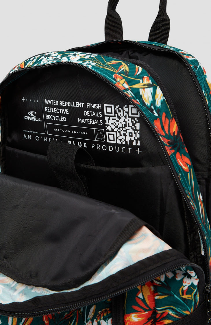 Wedge Small Backpack | Flower Wall