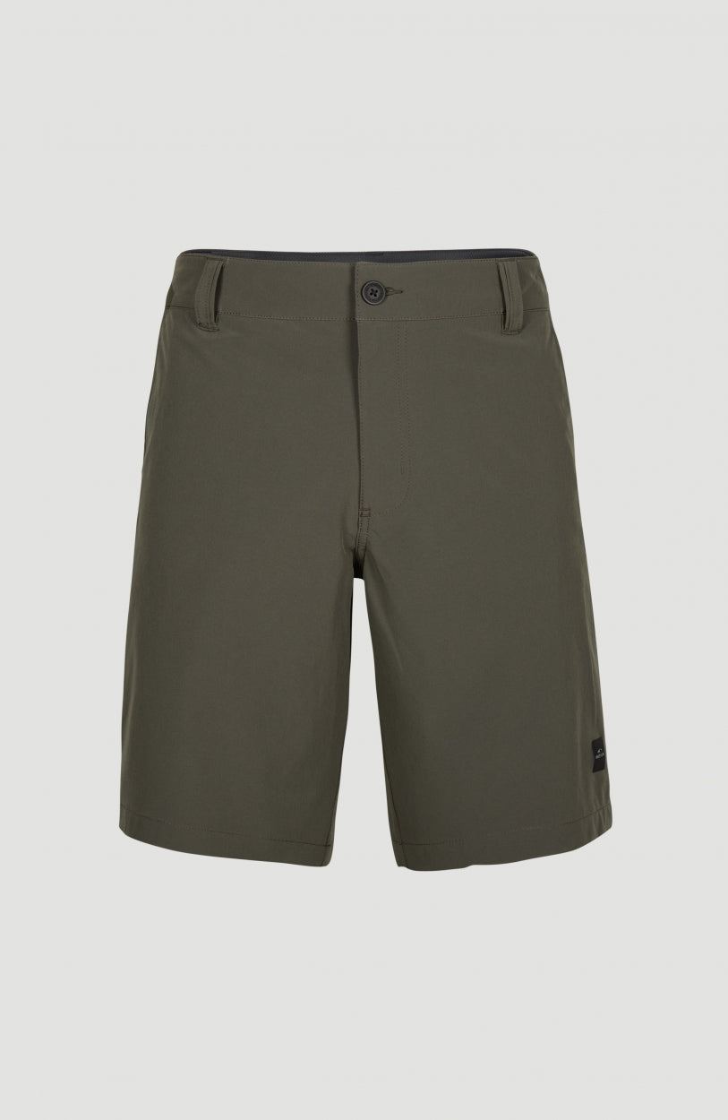 Hybrid Chino Shorts | Military Green
