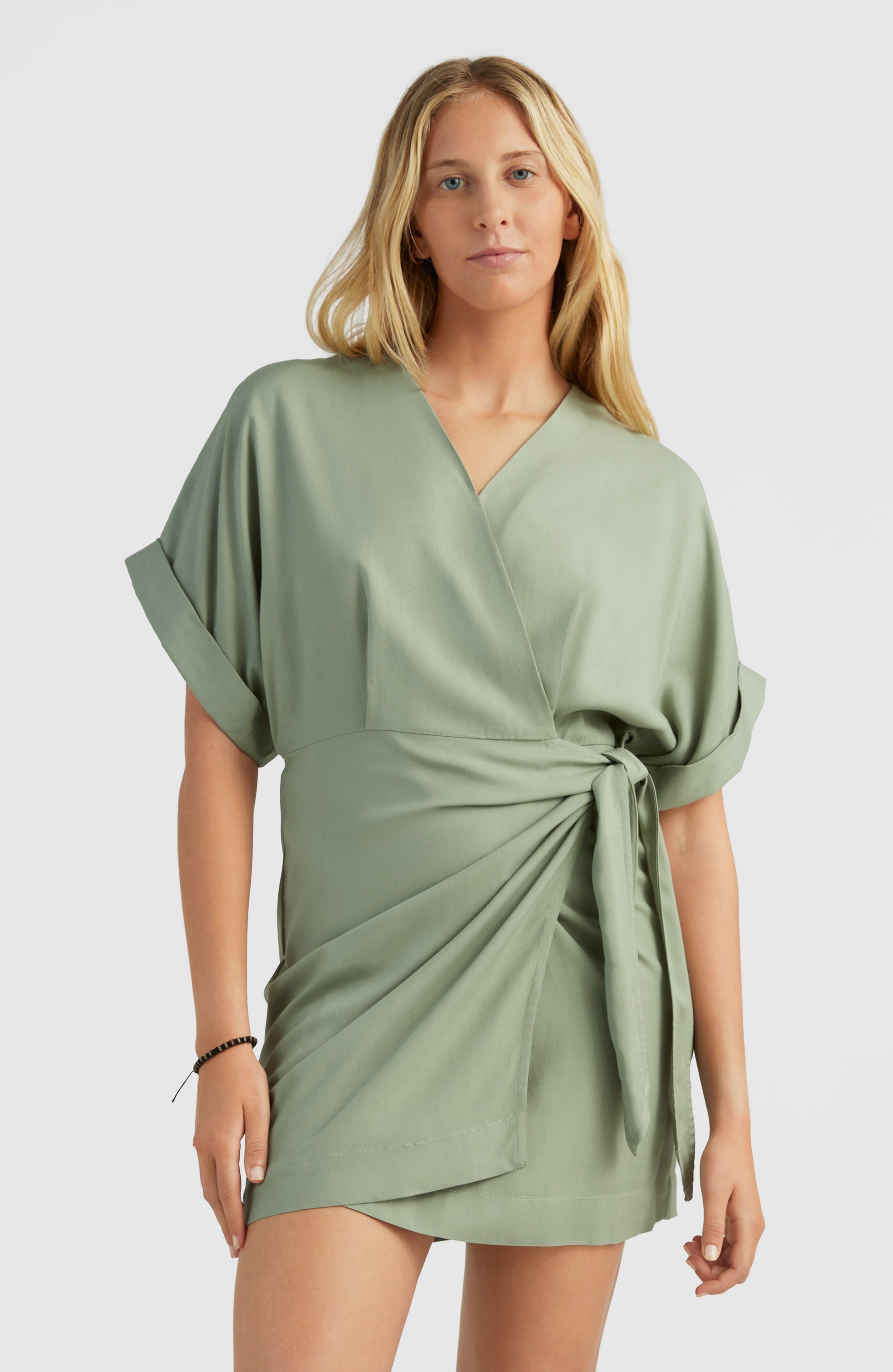 Sage Green Wrap Dress