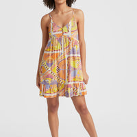 Malu Beach Dress | Yellow Scarf Print