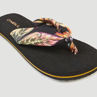 Ditsy Sun Bloom™ Sandals | Black Tropical Flower