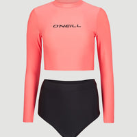 Hyperfreak Longsleeve Swimsuit Set | Georgia Peach Colour Block