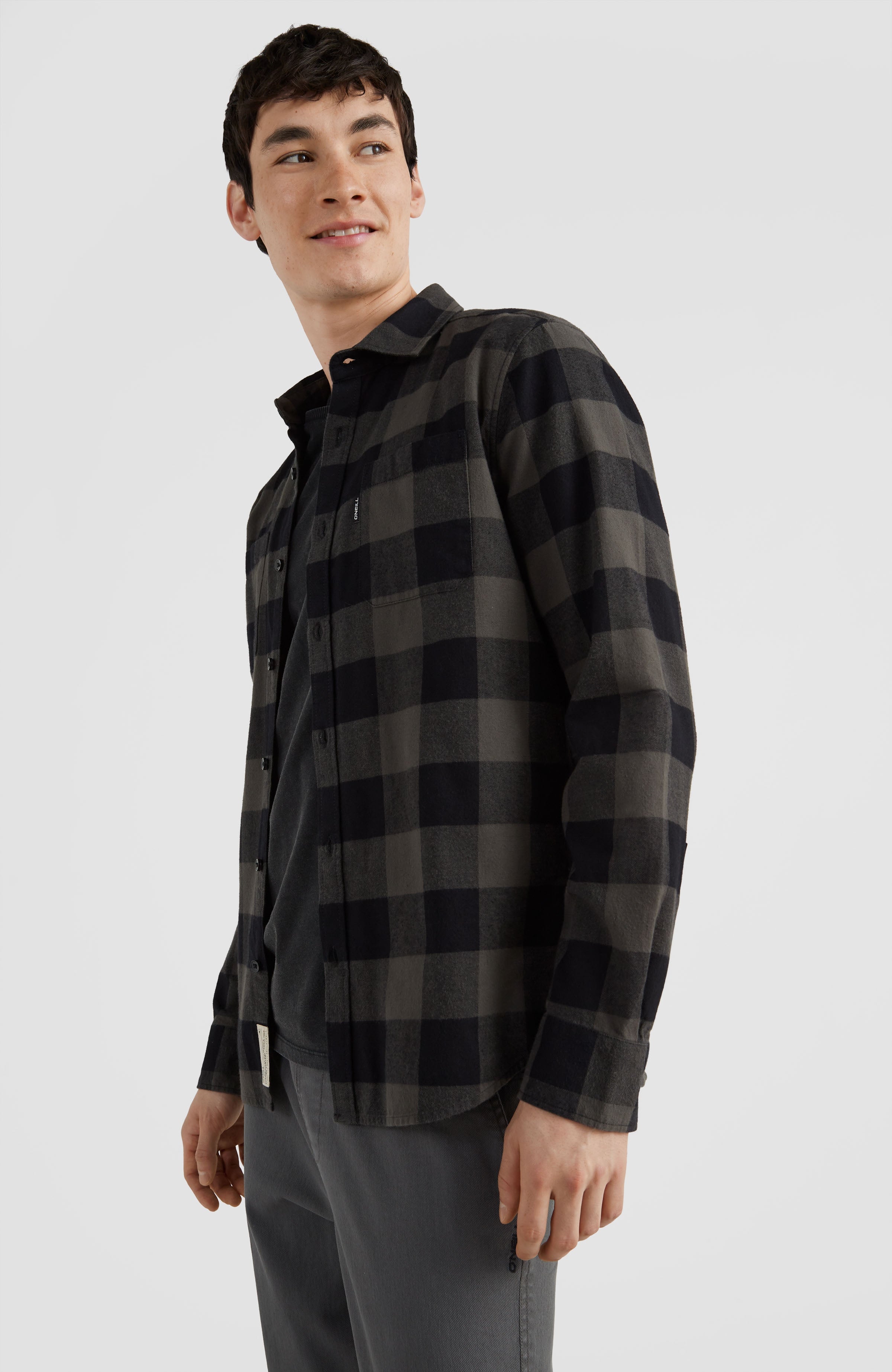 Checked Flannel Shirt | Green Small Buffalo Check