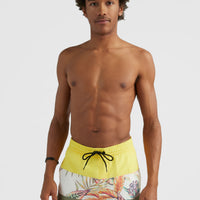 Cali Block 15'' Swim Shorts | White Tropical Flower