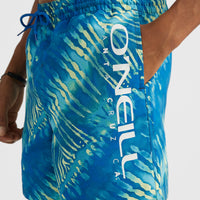 Cali Melting 16'' Swim Shorts | Bright Blue Tie Dye