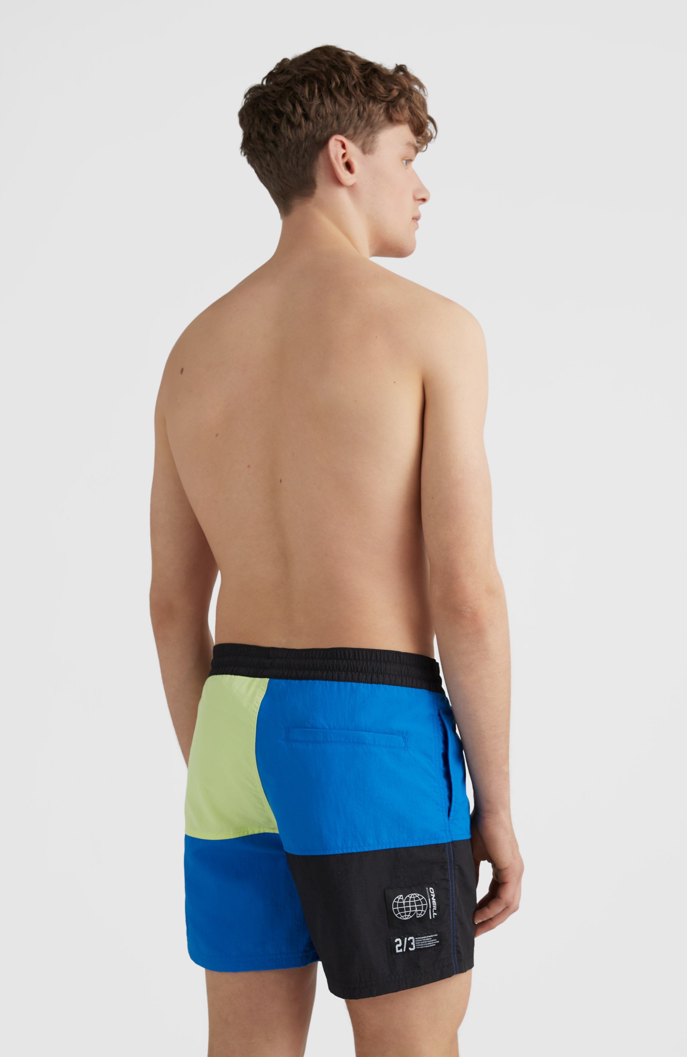 Men's color block sale swim trunks