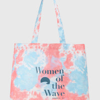 Coastal Print Tote Bag | Pink Ice Cube Tie Dye