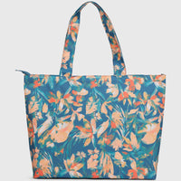 Coastal Print Tote Bag | Blue Painted Tropics