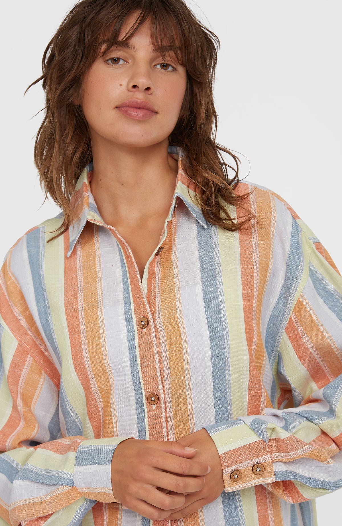 Beach Vintage Long Shirt | Vintage Stripe