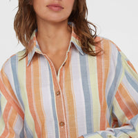 Beach Vintage Long Shirt | Vintage Stripe