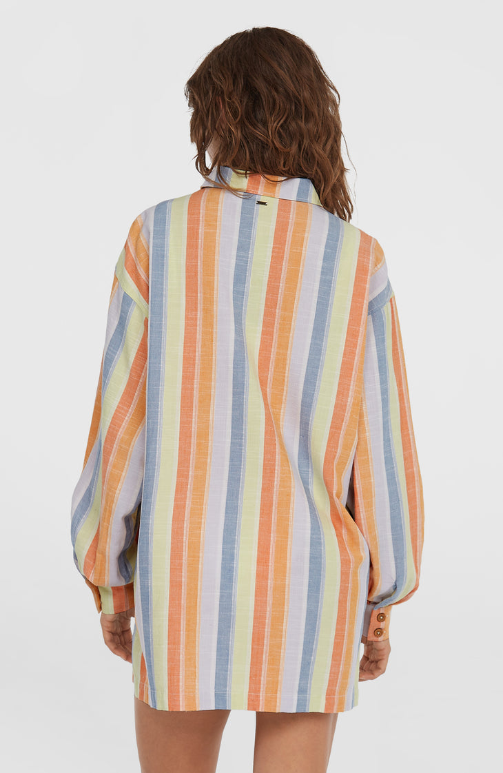 Beach Vintage Long Shirt | Vintage Stripe