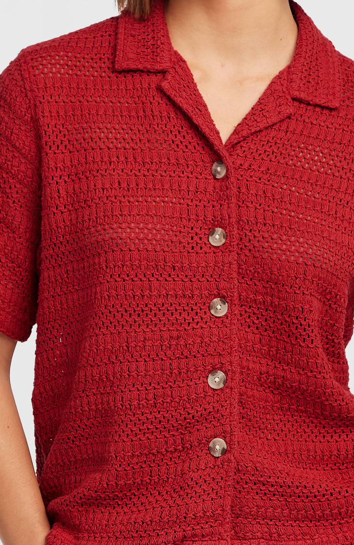 O'Riginals Crochet Shirt | Midnight Poppy