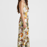 Quorra Maxi Dress | White Tropical Flower