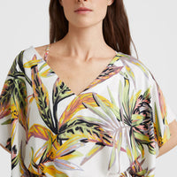 Hana Beach Cover Up | White Tropical Flower