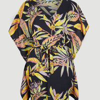 Hana Beach Cover Up | Black Tropical Flower