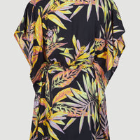 Hana Beach Cover Up | Black Tropical Flower