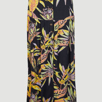 Alofa Maxi Skirt | Black Tropical Flower