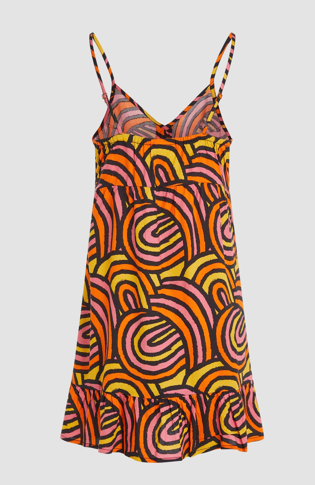 Malu Beach Dress | Orange Rainbow Stripe