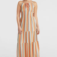 Quorra Maxi Dress | Orange Multistripe