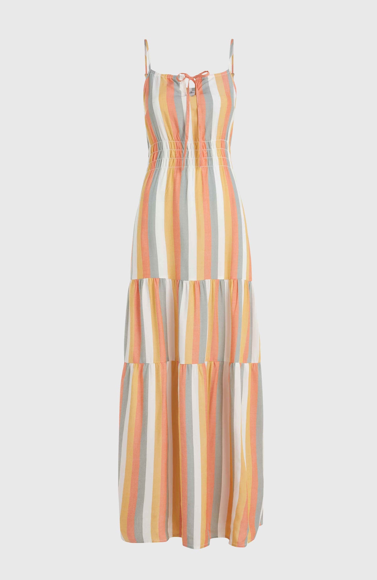 ワンピース 70s striped multiple buttons maxi dress Vintage 70s Maxi Dress in Pink and White Striped, Buttoned